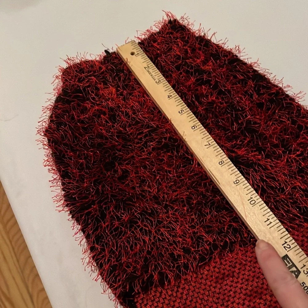 Red & black Dog sweater red size small - medium